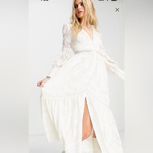 ASOS midi dress with lace insert